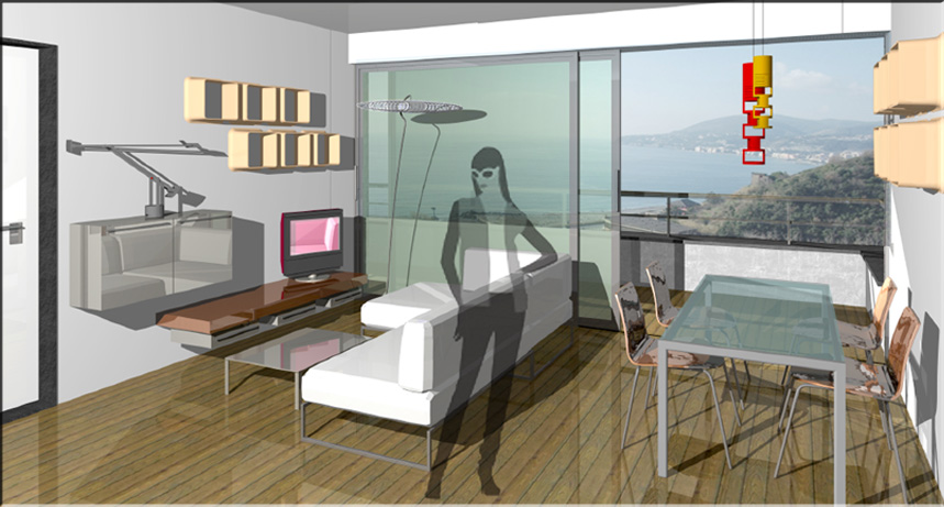 Rilassarsi comodamente sul divano (Render 3D) slide3