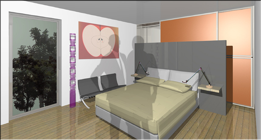 La camera da letto (Render 3D) slide4